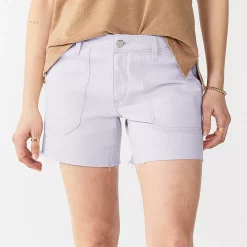 Women's Sonoma Goods For Life® High-Waist 5" Jean Shorts 18 Women's Sonoma Goods For Life® High-Waist 5" Jean Shorts -Cuddl Duds SHOP 5218635 Lavendar