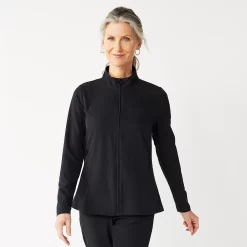 Alternative view of Women's Croft & Barrow® Classic Comfort Collection Zip Jacket