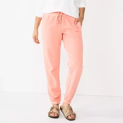 Women's Sonoma Goods For Life® Cinched Knit Jogger Pants 17 Women's Sonoma Goods For Life® Cinched Knit Jogger Pants -Cuddl Duds SHOP 5225497 Coral