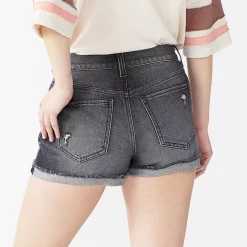 Juniors' SO® High Rise Mom Shorts -Cuddl Duds SHOP 5234406 ALT