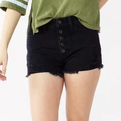 Alternative view of Juniors' SO® High Rise Mom Shorts