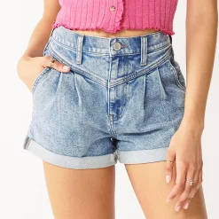 Juniors' SO® High Rise Mom Shorts -Cuddl Duds SHOP 5234406 Light