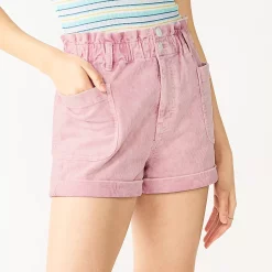 Juniors' SO® High Rise Mom Shorts -Cuddl Duds SHOP 5234406 Pink Cord
