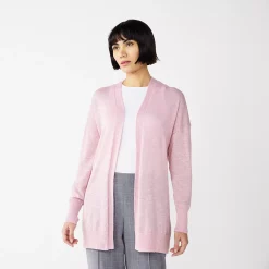 Women's Nine West Essential Lightweight Cardigan 20 Women's Nine West Essential Lightweight Cardigan -Cuddl Duds SHOP 5234642 Lilac Necklace