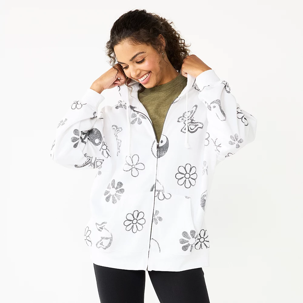 Juniors' SO® Oversized Zip-Up Hoodie 8 Juniors' SO® Oversized Zip-Up Hoodie - Image 8