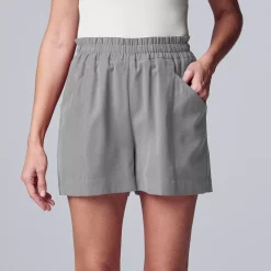 Alternative view of Petite Simply Vera Vera Wang High-Waist Soft Shorts