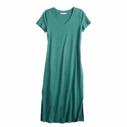 Petite Sonoma Goods For Life® Knit T-Shirt Midi Dress 11 Petite Sonoma Goods For Life® Knit T-Shirt Midi Dress -Cuddl Duds SHOP 5237287 ALT5