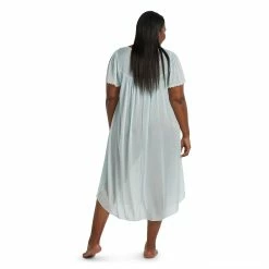 Plus Size Miss Elaine Essentials Silk Essence Tricot Short Sleeve Long Nightgown 5 Plus Size Miss Elaine Essentials Silk Essence Tricot Short Sleeve Long Nightgown -Cuddl Duds SHOP 5238829 ALT