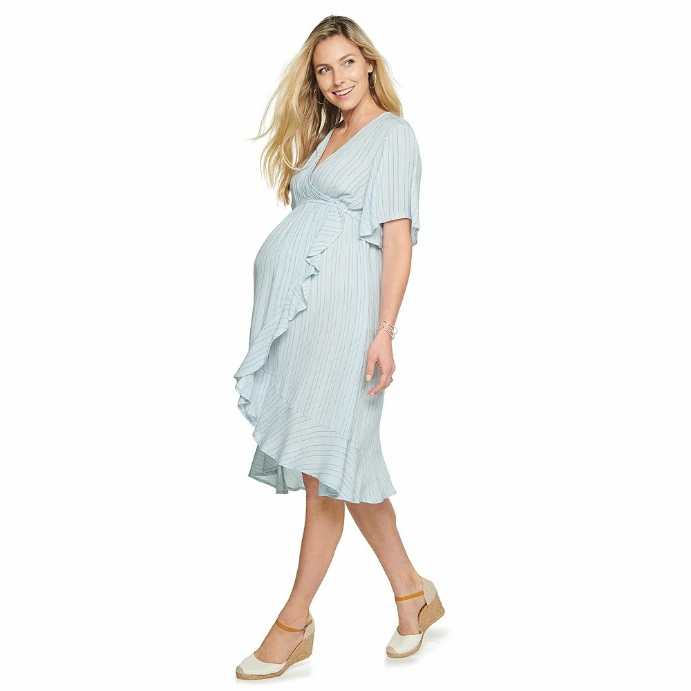 Maternity Sonoma Goods For Life® Flutter Sleeve Wrap Dress 1 Maternity Sonoma Goods For Life® Flutter Sleeve Wrap Dress