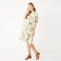 Maternity Sonoma Goods For Life® Flutter Sleeve Wrap Dress 8 Maternity Sonoma Goods For Life® Flutter Sleeve Wrap Dress -Cuddl Duds SHOP 5241695 Stripe Floral