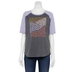 Women's Sonoma Goods For Life® Elbow Sleeve Baseball Graphic Tee 18 Women's Sonoma Goods For Life® Elbow Sleeve Baseball Graphic Tee -Cuddl Duds SHOP 5242399 Gray Floral Fields