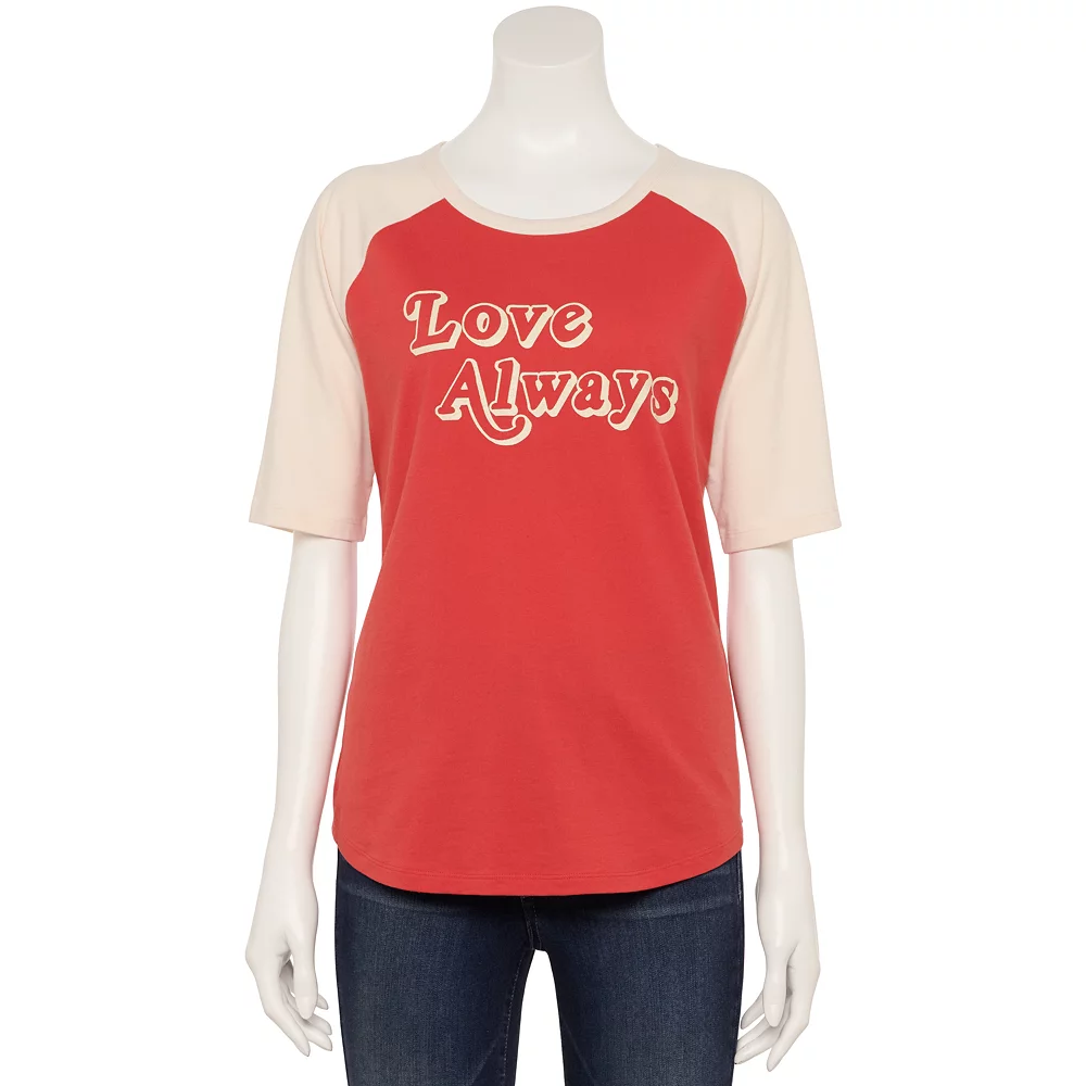 Women's Sonoma Goods For Life® Elbow Sleeve Baseball Graphic Tee 7 Women's Sonoma Goods For Life® Elbow Sleeve Baseball Graphic Tee - Image 7