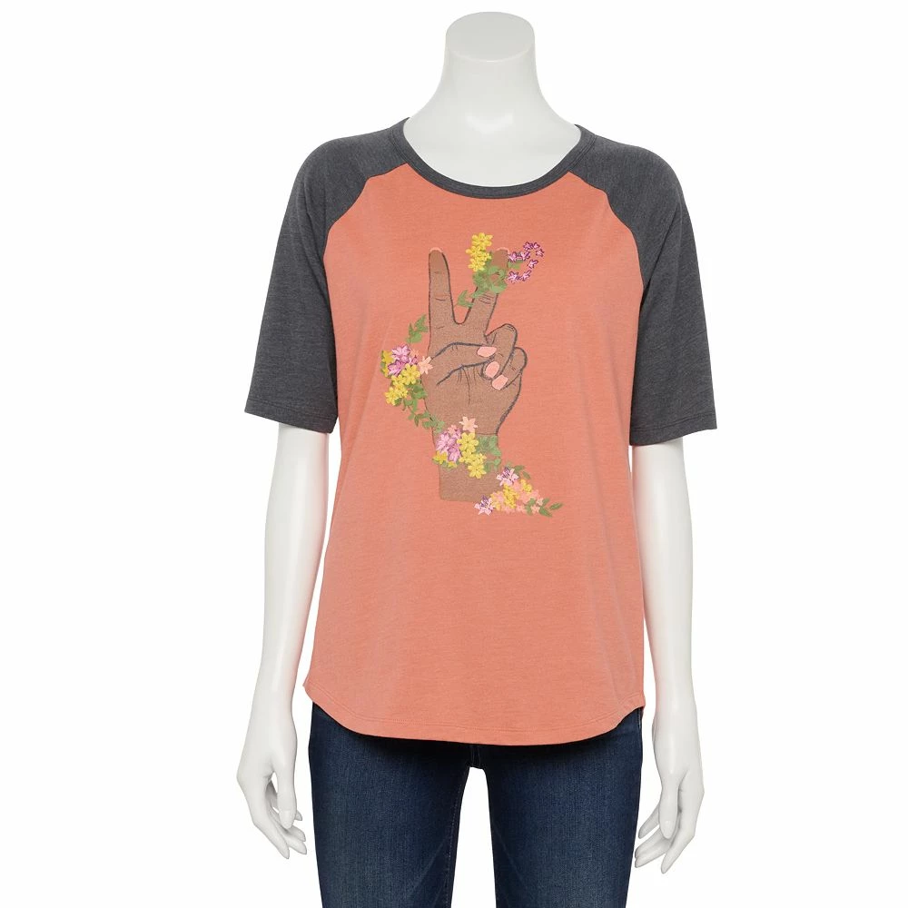 Women's Sonoma Goods For Life® Elbow Sleeve Baseball Graphic Tee 2 Women's Sonoma Goods For Life® Elbow Sleeve Baseball Graphic Tee - Image 2