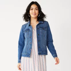 Women's Sonoma Goods For Life® Jean Jacket 7 Women's Sonoma Goods For Life® Jean Jacket -Cuddl Duds SHOP 5242667 Medium Wash