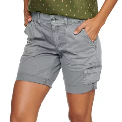 Women's Sonoma Goods For Life® Comfort Waist Utility Bermuda Shorts 15 Women's Sonoma Goods For Life® Comfort Waist Utility Bermuda Shorts -Cuddl Duds SHOP 5243469 Light Gray