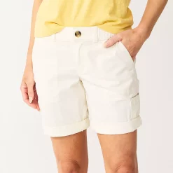 Women's Sonoma Goods For Life® Comfort Waist Utility Bermuda Shorts 18 Women's Sonoma Goods For Life® Comfort Waist Utility Bermuda Shorts -Cuddl Duds SHOP 5243469 Polar Beige