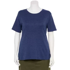Alternative view of Plus Size Croft & Barrow® Essential Crewneck Tee