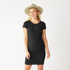 Maternity Sonoma Goods For Life® Everyday T-Shirt Dress -Cuddl Duds SHOP 5263018 Pitch Black