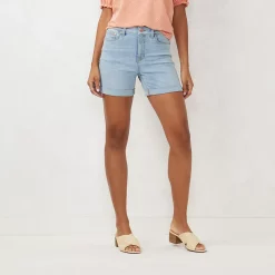 Alternative view of Women's LC Lauren Conrad Cuffed High-Waist Jean Shorts