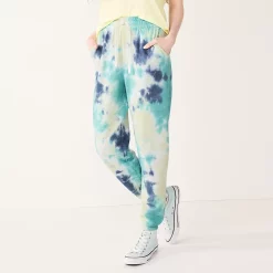 Juniors' SO® Favorite Jogger -Cuddl Duds SHOP 5268133 Multi Cool Tone Dye