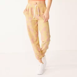 Juniors' SO® Favorite Jogger -Cuddl Duds SHOP 5268133 Yellow Peach Dye