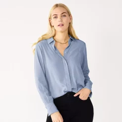 Women's Nine West Drapey Button Down Shirt