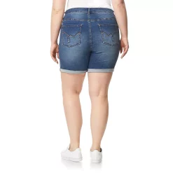 Juniors' Plus Size WallFlower Irresistible High-Rise Exposed Button Midi Shorts 6 Juniors' Plus Size WallFlower Irresistible High-Rise Exposed Button Midi Shorts -Cuddl Duds SHOP 5271909 ALT
