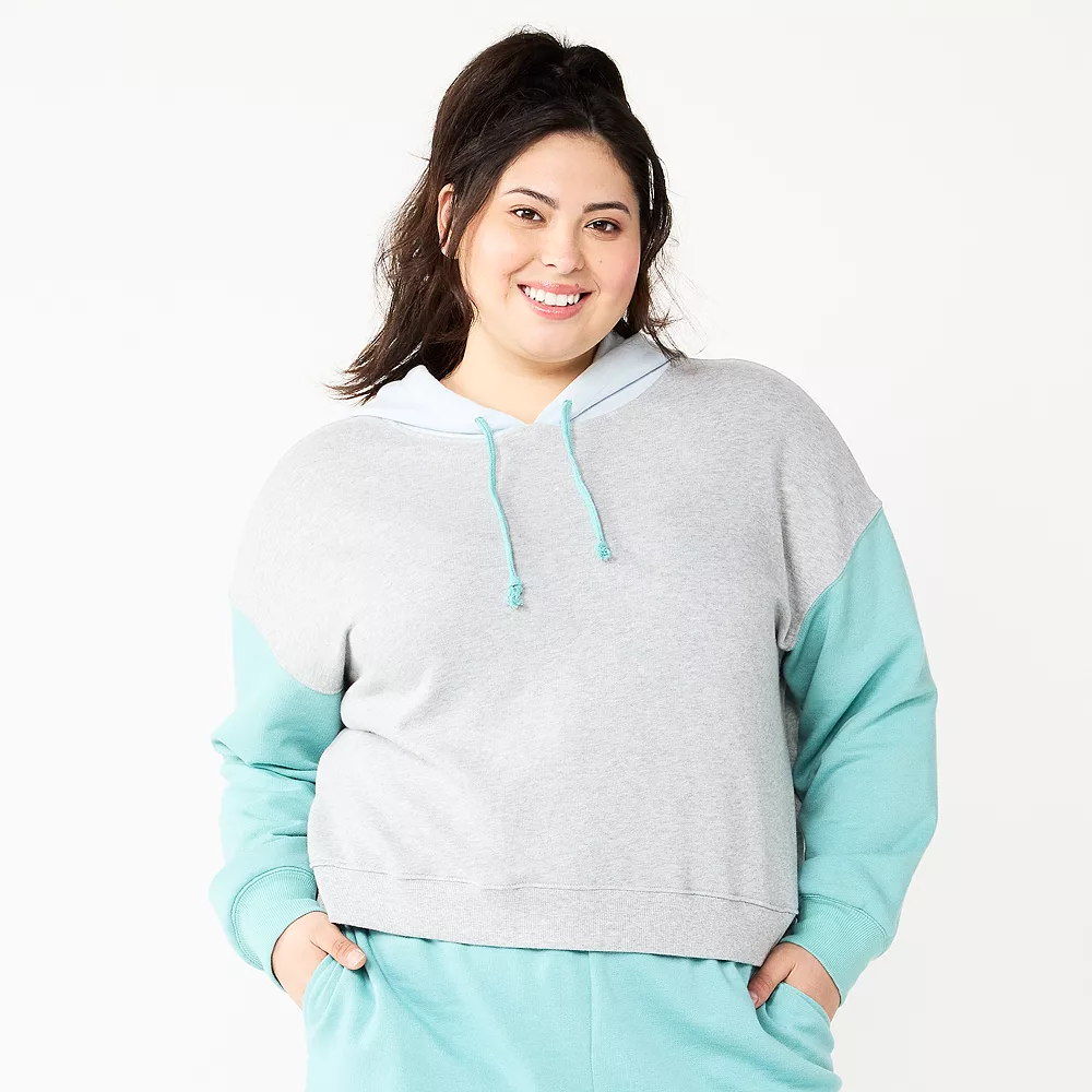 Juniors' Plus Size SO® Cropped Hoodie 1 Juniors' Plus Size SO® Cropped Hoodie
