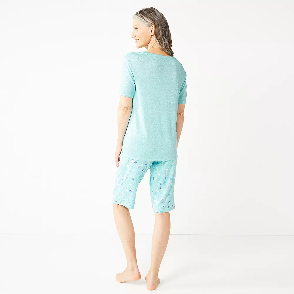 Petite Croft & Barrow® 3-Piece Pajama Top, Pajama Shorts & Pajama Skimmers Sleep Set 4 Petite Croft & Barrow® 3-Piece Pajama Top, Pajama Shorts & Pajama Skimmers Sleep Set - Image 4