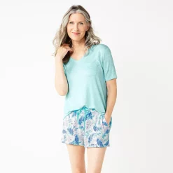 Petite Croft & Barrow® 3-Piece Pajama Top, Pajama Shorts & Pajama Skimmers Sleep Set 10 Petite Croft & Barrow® 3-Piece Pajama Top, Pajama Shorts & Pajama Skimmers Sleep Set -Cuddl Duds SHOP 5317545 ALT2