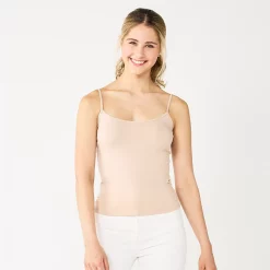 Juniors' SO® Scoopneck Cami 17 Juniors' SO® Scoopneck Cami -Cuddl Duds SHOP 5341250 Kara Beige