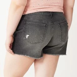 Juniors' Plus Size SO® High Rise Mom Shorts 11 Juniors' Plus Size SO® High Rise Mom Shorts -Cuddl Duds SHOP 5354792 ALT