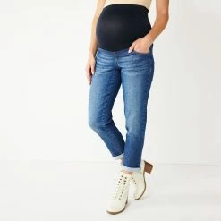 Maternity Sonoma Goods For Life® Over-the-Belly Girlfriend Crop Jeans 11 Maternity Sonoma Goods For Life® Over-the-Belly Girlfriend Crop Jeans -Cuddl Duds SHOP 5355750 ALT2