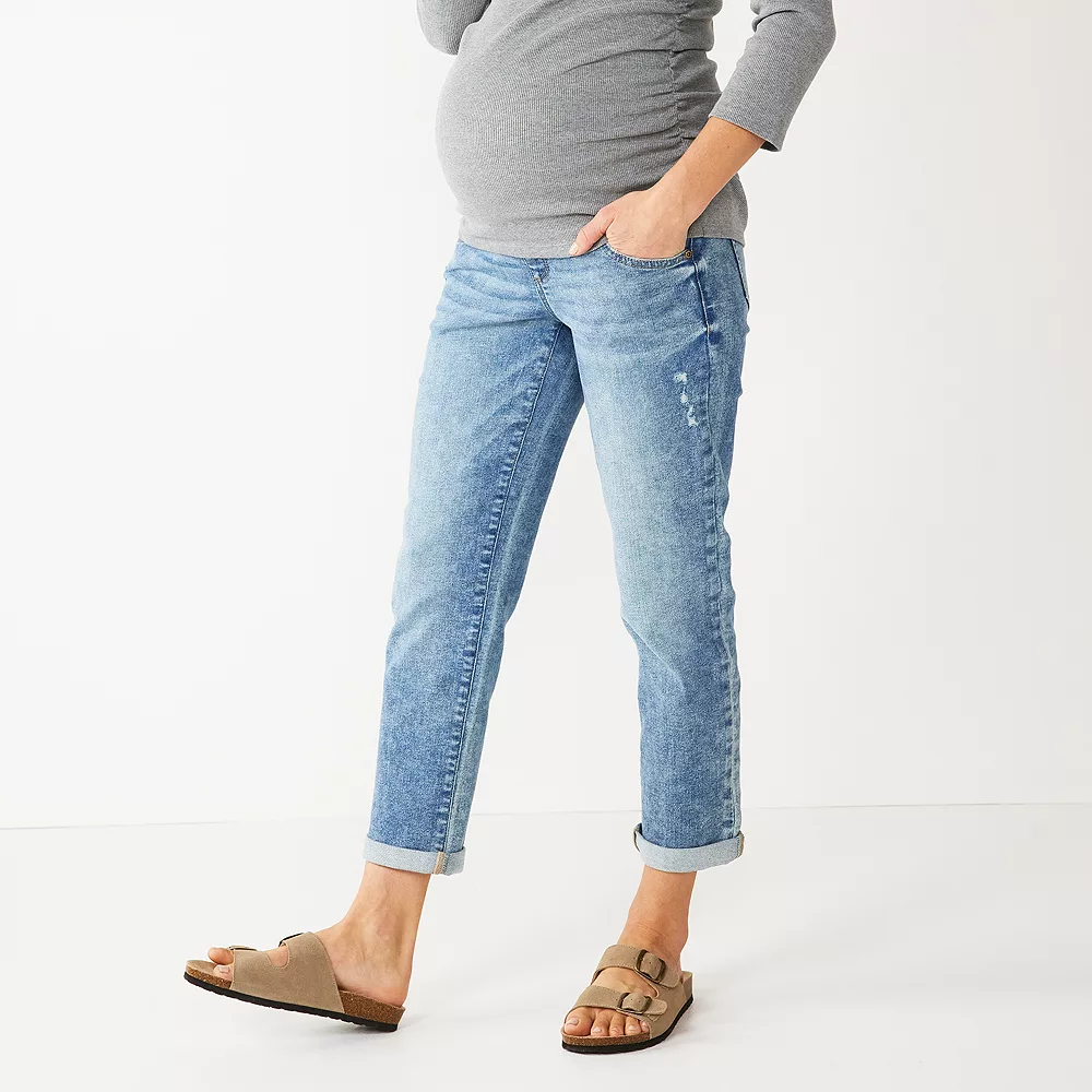 Maternity Sonoma Goods For Life® Over-the-Belly Girlfriend Crop Jeans 1 Maternity Sonoma Goods For Life® Over-the-Belly Girlfriend Crop Jeans
