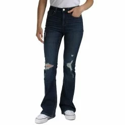 Juniors' Indigo Rein High-Rise Flare Leg Jeans