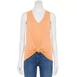 Alternative view of Juniors' SO® V-Neck Pocket Tank Top