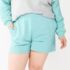 Juniors' Plus Size SO® Core Boyfriend Shorts -Cuddl Duds SHOP 5466845 Island Teal