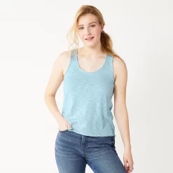Juniors' SO® Relaxed Scoopneck Tank Top -Cuddl Duds SHOP 5473988 Baron River