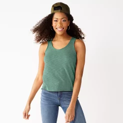 Juniors' SO® Relaxed Scoopneck Tank Top -Cuddl Duds SHOP 5473988 Unique Green