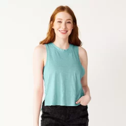 Juniors' SO® Muscle Tank -Cuddl Duds SHOP 5474332 Island Teal