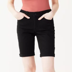 Juniors' SO® Low Rise Bermuda Shorts 8 Juniors' SO® Low Rise Bermuda Shorts -Cuddl Duds SHOP 5474915 Black