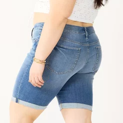Juniors' Plus Size SO® Low Rise Bermuda Shorts -Cuddl Duds SHOP 5474917 ALT