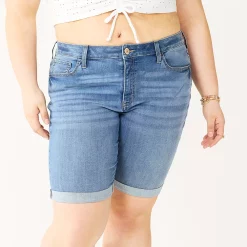 Alternative view of Juniors' Plus Size SO® Low Rise Bermuda Shorts