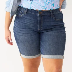 Juniors' Plus Size SO® Low Rise Bermuda Shorts -Cuddl Duds SHOP 5474917 Rinse