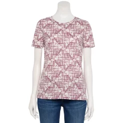 Women's Sonoma Goods For Life® Crewneck Tee 13 Women's Sonoma Goods For Life® Crewneck Tee -Cuddl Duds SHOP 5484998 Mauve Quilt Tie Dye