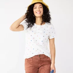 Women's Sonoma Goods For Life® Crewneck Tee 15 Women's Sonoma Goods For Life® Crewneck Tee -Cuddl Duds SHOP 5484998 Multi Color Sun