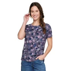 Women's Sonoma Goods For Life® Crewneck Tee 18 Women's Sonoma Goods For Life® Crewneck Tee -Cuddl Duds SHOP 5484998 Purple Abstract Floral