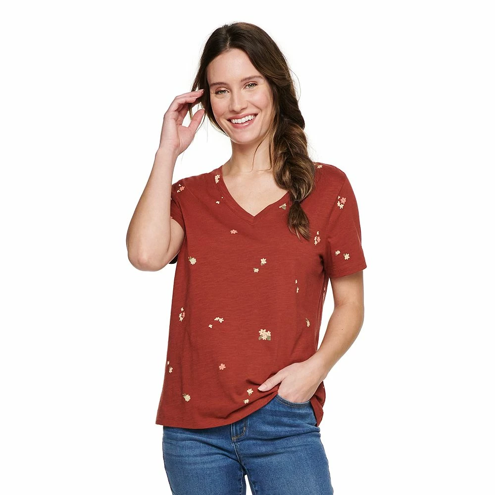 Women's Sonoma Goods For Life® Everyday V-Neck Tee 8 Women's Sonoma Goods For Life® Everyday V-Neck Tee - Image 8