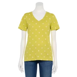 Women's Sonoma Goods For Life® Everyday V-Neck Tee 21 Women's Sonoma Goods For Life® Everyday V-Neck Tee -Cuddl Duds SHOP 5485729 Yellow Green Sun