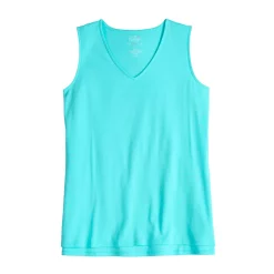 Women's Croft & Barrow® Soft V-Neck Tank 11 Women's Croft & Barrow® Soft V-Neck Tank -Cuddl Duds SHOP 5508023 ALT5